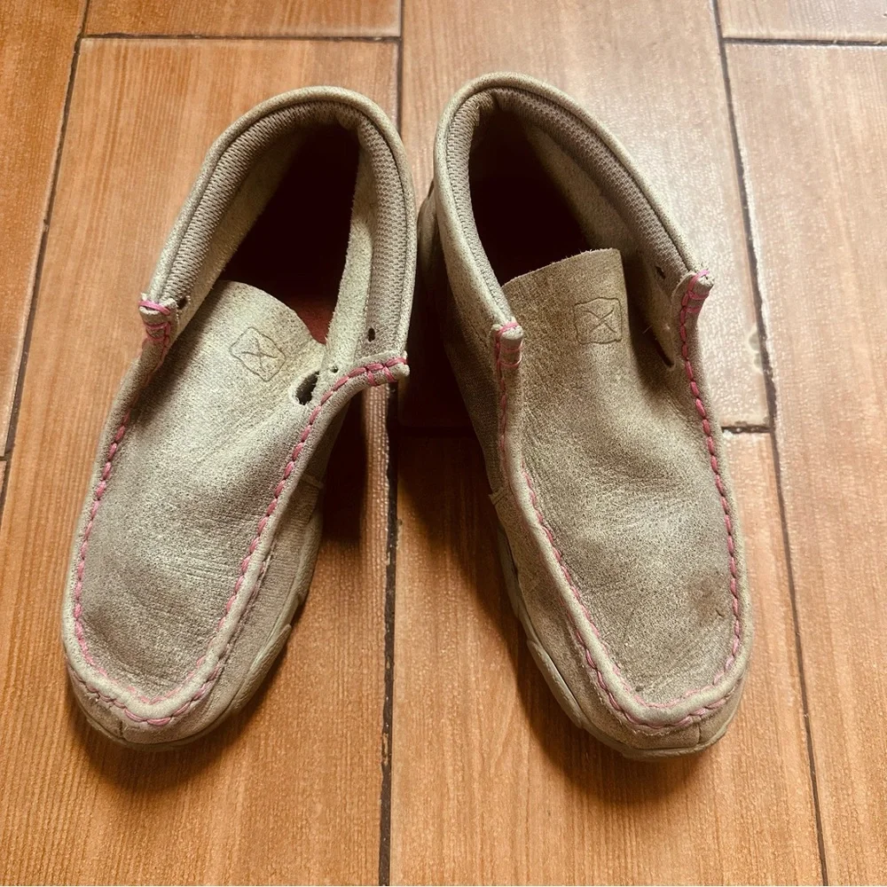 Size 1M Twisted X Boot Brown Moccasin Chukka Leather Casual no Tie down Straps